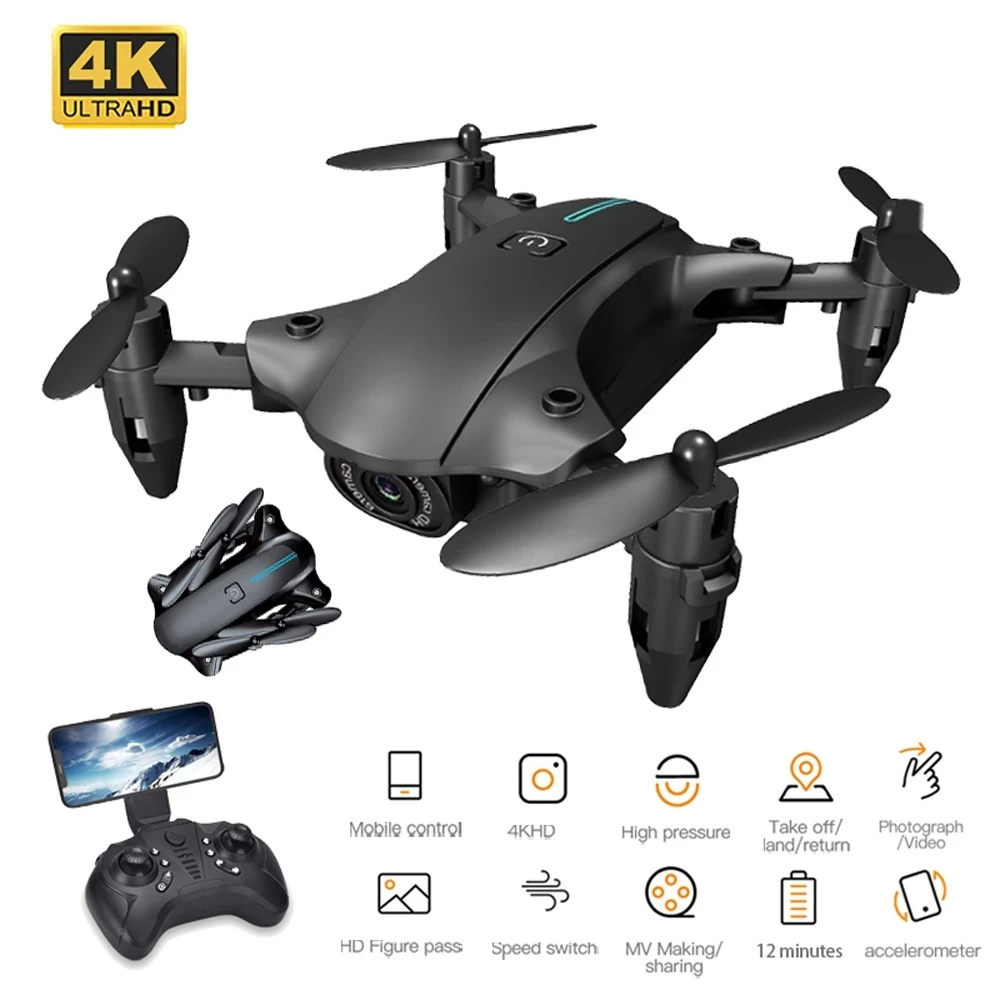 

Новинка 2022, мини-Дрон H2 на радиоуправлении, 4K, HD-камера, Wi-Fi, Fpv, передача в реальном времени, складной Квадрокоптер, маленький Радиоуправляемы...