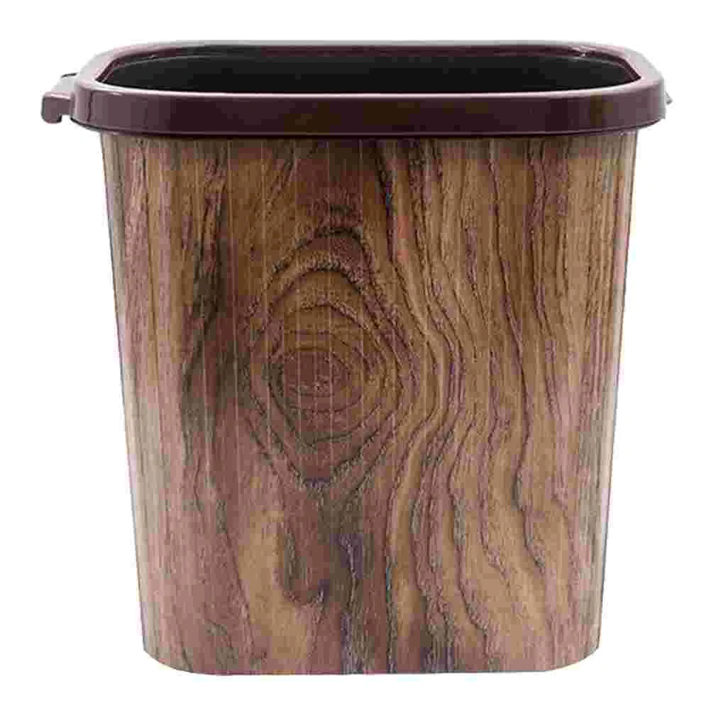 

Can Trash Rubbish Bin Container Lid Bedroom Bathroom Retro Simple Garbage Home Wastebasket Style Farmhouse Ring Pressing Wooden