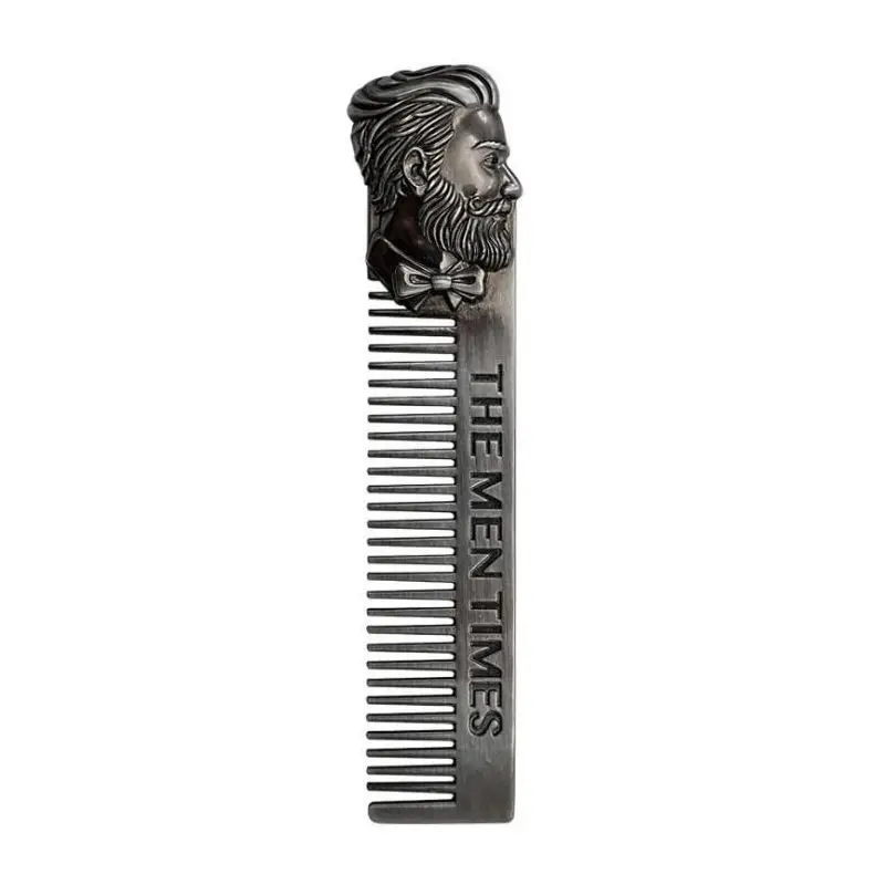 

New 1PC Gentelman Barber Styling Comb Stainless Steel Men Beard Comb Mustache Care Shaping Tool Pocket Size Silver Hair Comb