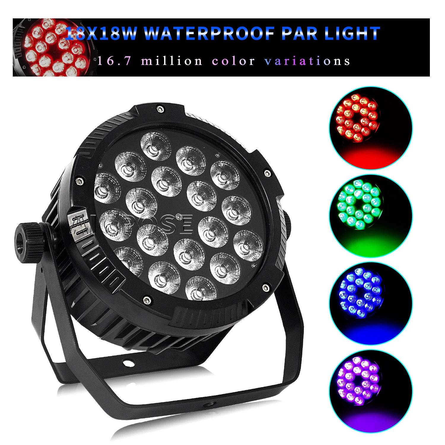 

18x12W RGBW/18x18W RGBWA+UV 6 in 1 LED Par Light IP65 Waterproof Stage Light DMX Control DJ Disco Outdoor Performance Equipment