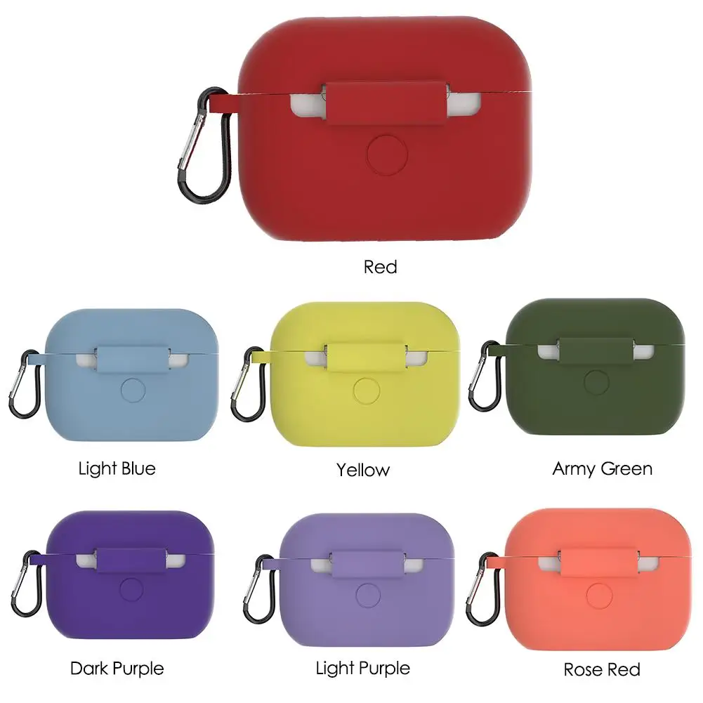

Bluetooth-compatible Headset Silicone Case Cover Bag Box with Keychain for Apple Airpods Pro Good Toughness and Strong Endurance