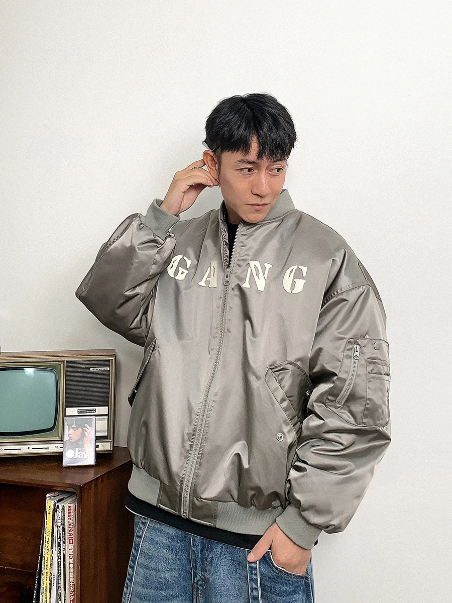 Xu Tailang Американский модный бренд Яркая поверхность Бейсбольный воротник с