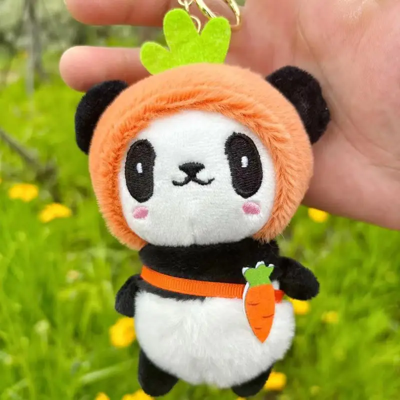 Плюшевая игрушка в виде панды с фруктами милый брелок подвеска пары пар