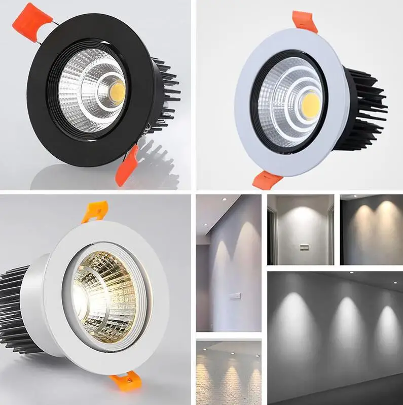 

Dimmable Led Downlight Light Ceiling Spot 3w 5w 7w 9w 12w 15w 18w AC85-230V Recessed Lights Indoor Lighting