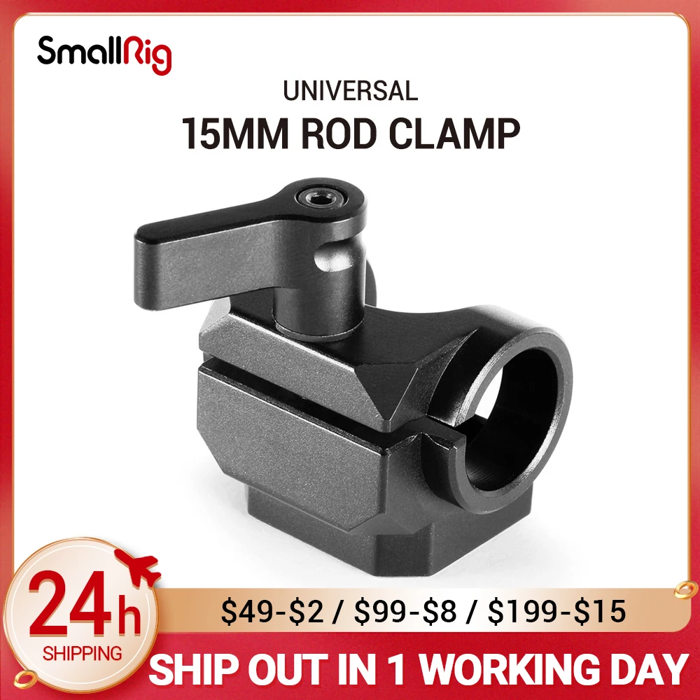 

SmallRig 15mm Rod Clamp for Additional Accessory Mounting For Camera Microphone Or Monitor DIY Attachment 1995