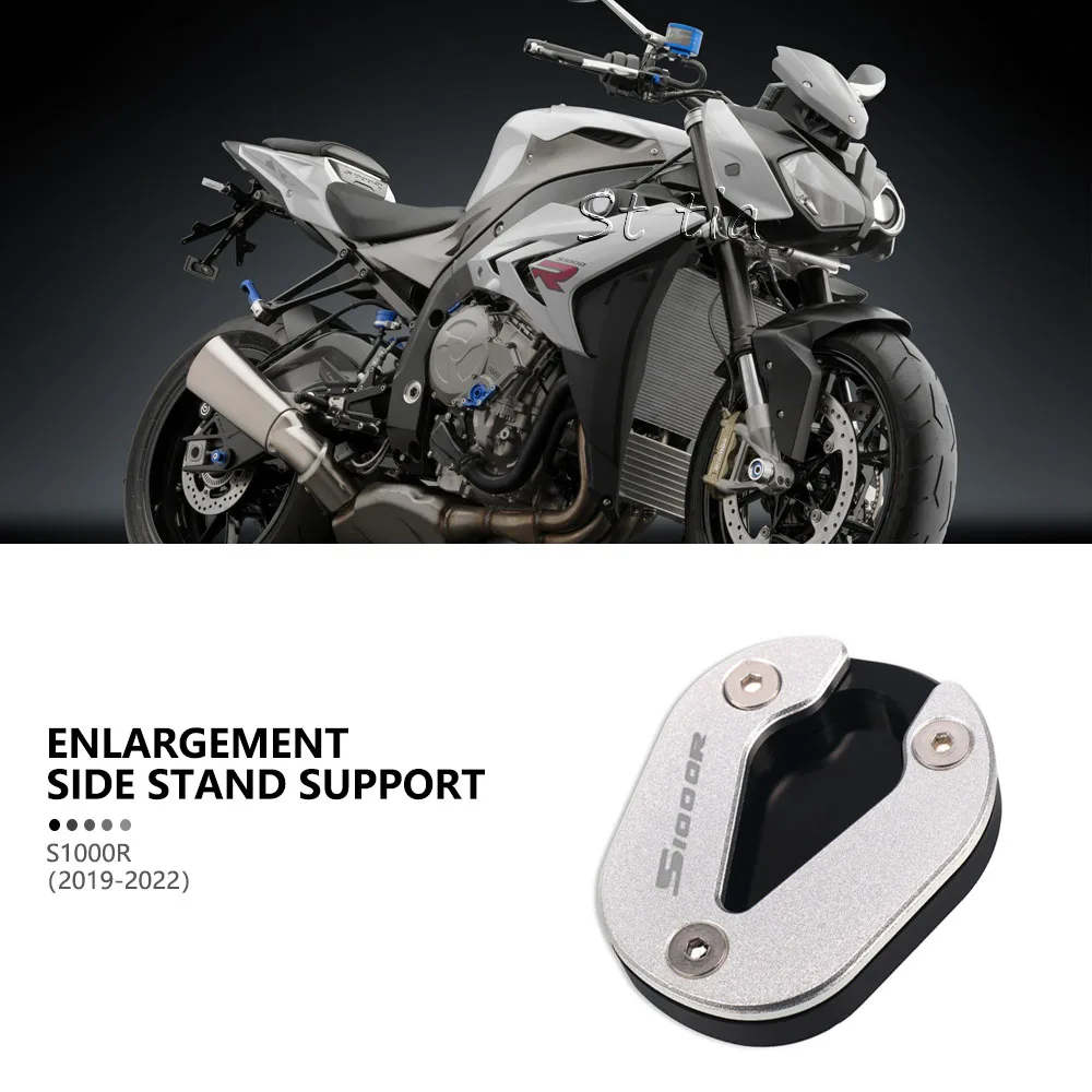 

For BMW S1000R S1000 R S 1000 R S 1000R 2019 2020 2021 2022 Motorcycle CNC Kickstand Sidestand Stand Extension Enlarger Pad