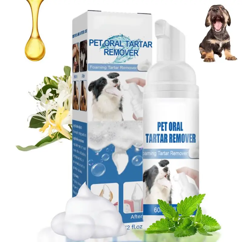 

Pet Tartar Remover Natural Dental Care Solution Foam Oral Foam Cleaning Plaques Off & Tartar Remover Pets Freshen Breath Foam