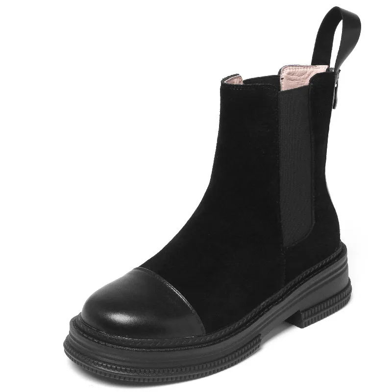 

Женские ботильоны из натуральной кожи Dilalula, выразительные повседневные короткие рабочие ботинки на толстом каблуке, на молнии сзади, Осень-...