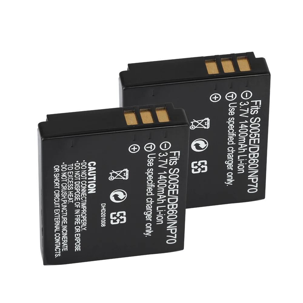 CGA-S005 S005E/DB60/NP70 Аккумулятор для камеры Panasonic Lumix DMC-FX180 LX1 LX2 LX3 1400mAh литий-ионный
