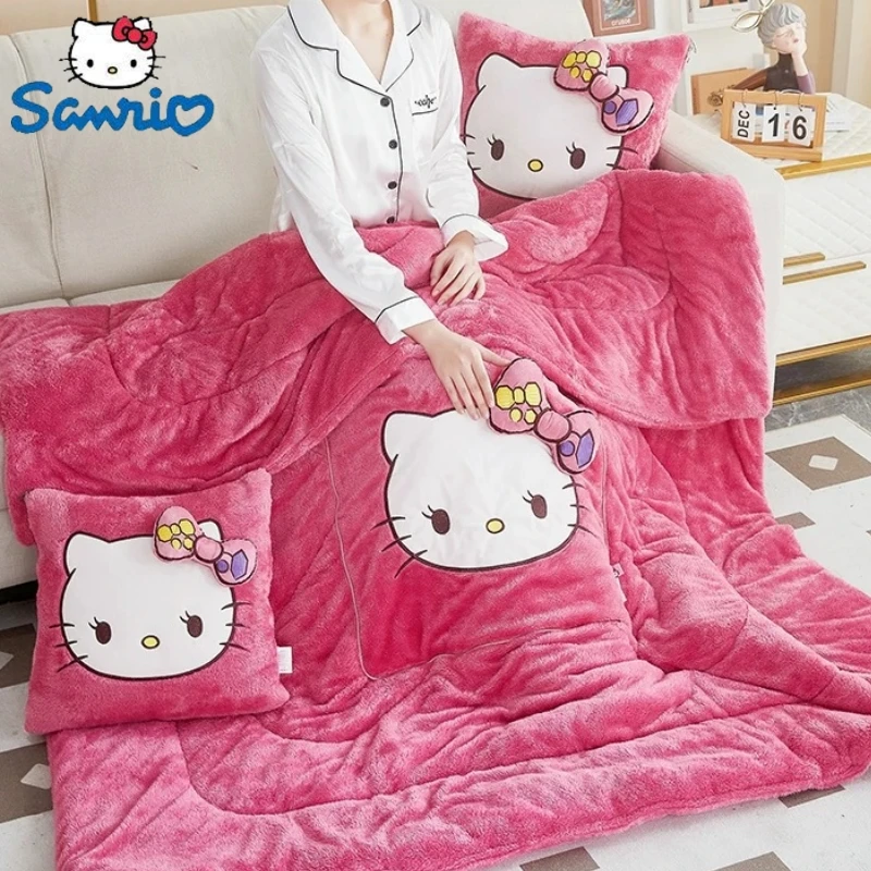 Miniso hellokitty декоративные подушки одеяла с Микки фланелевая подушка утолщенная