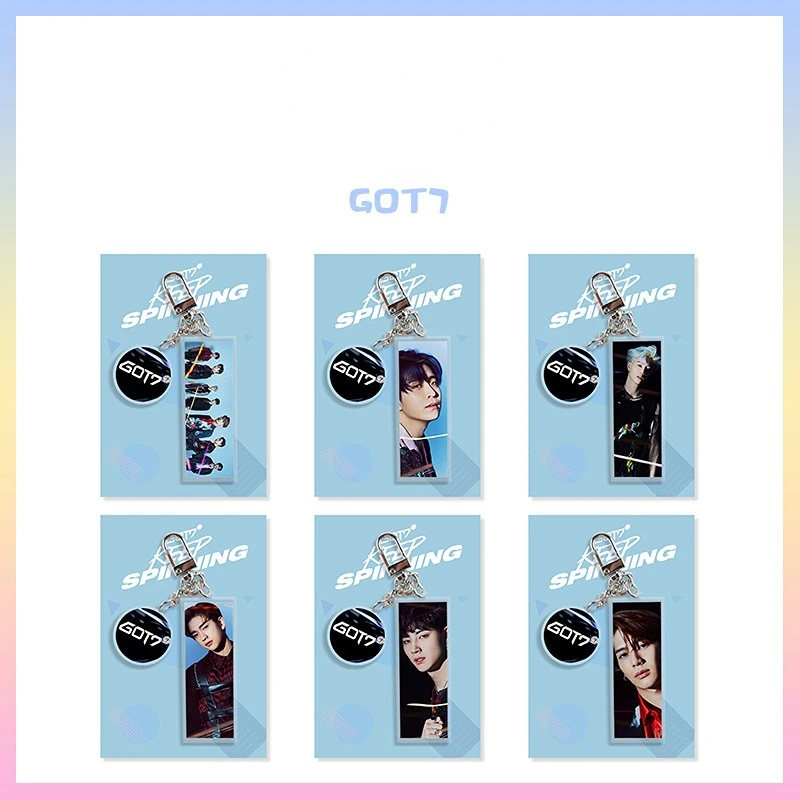 

KPOP Got7 ПВХ квадратный брелок для ключей Женская коллекция