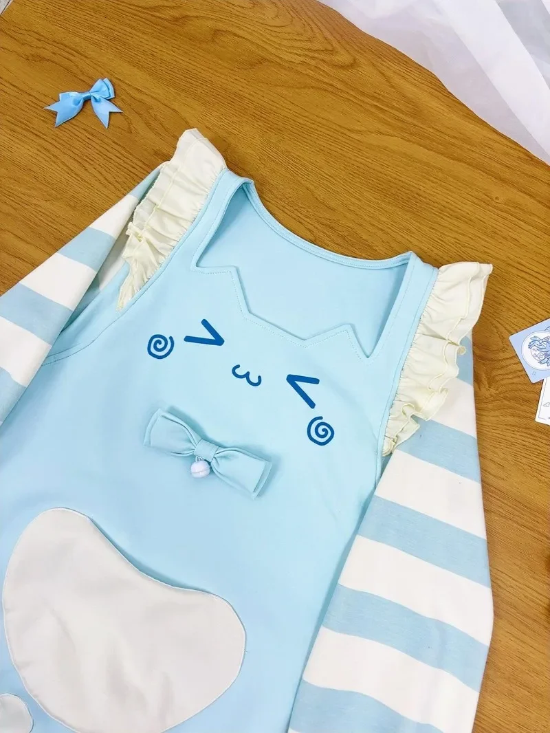 Толстовка с кошачьими ушками из японского мультфильма универсальная милая