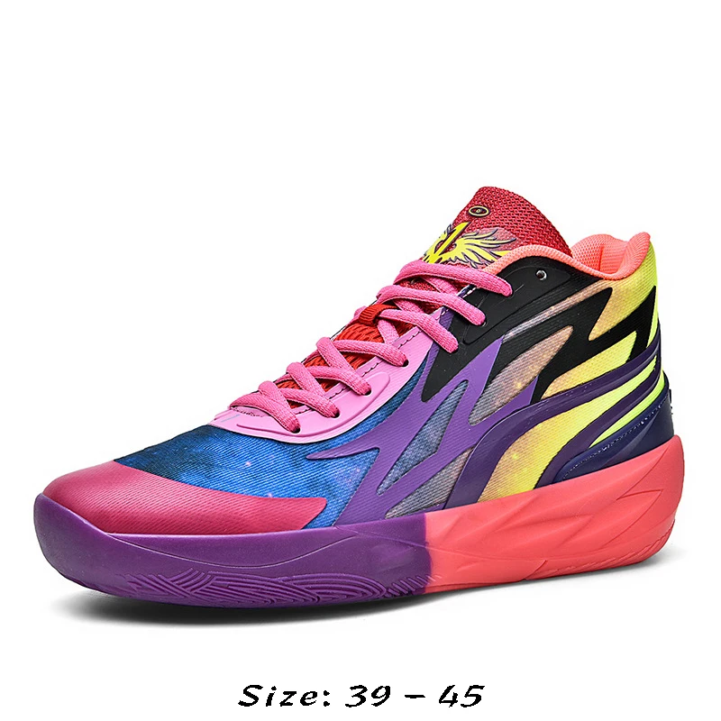 

High quality casual sport shoe for men new 2023 size 44 45 comfortable outdoor running basketball sneakers shoe - yellow purple