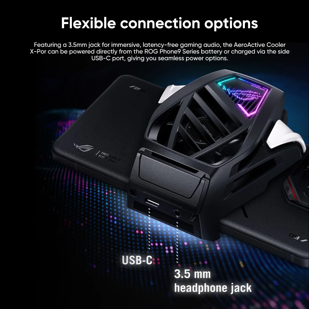 Asus ROG Aeroactive Cooler X Pro для телефона Rog Phone 9 и Кулер Вентилятор Держатель Игровой