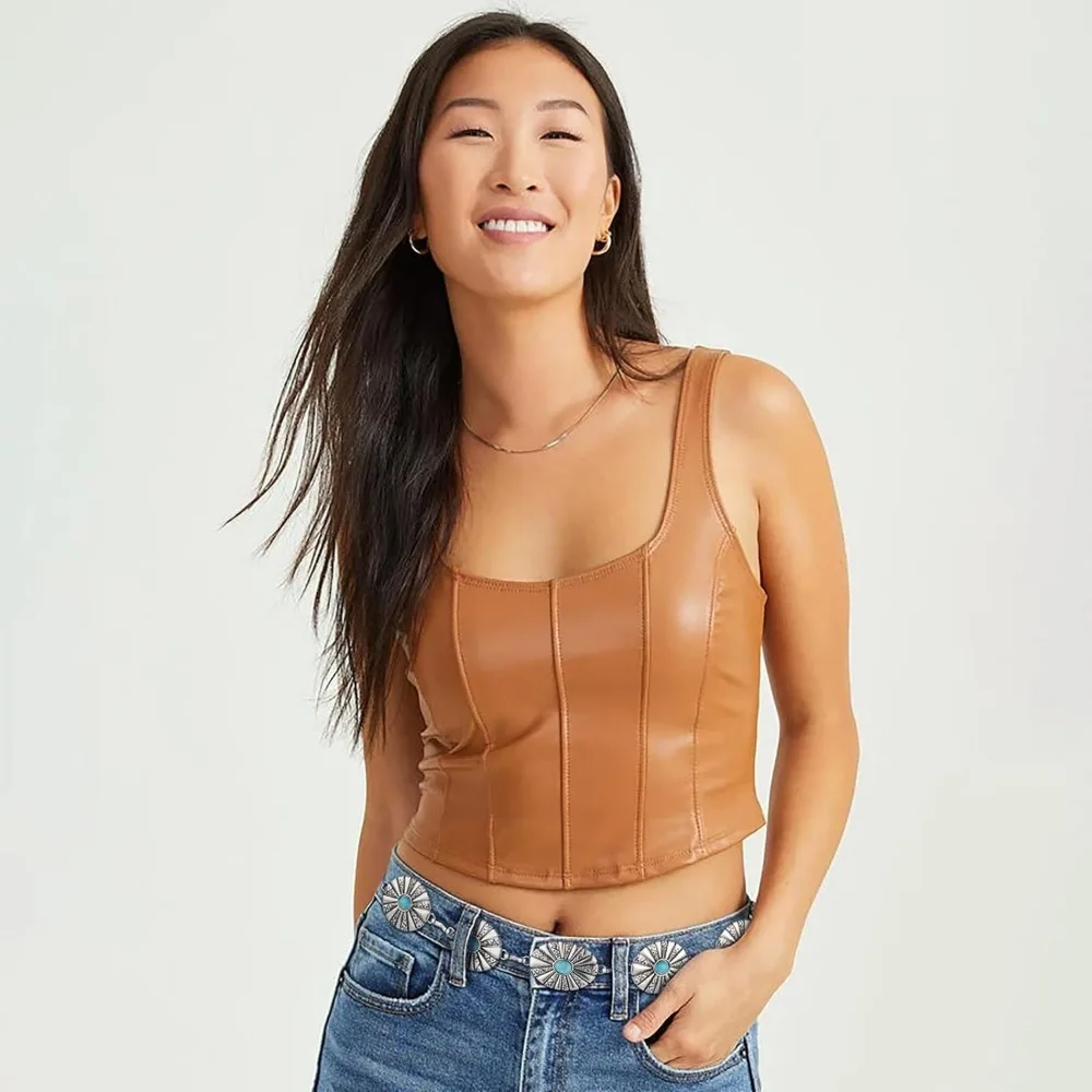 Женский ремень Farmington Concho классический с металлическими звеньями в западном