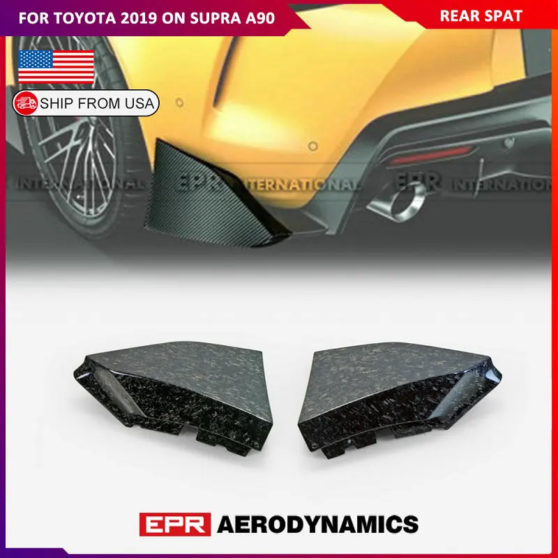 

Forged Carbon Fiber Rear Spat Glossy Finish Bumper Addon Splitter Drift Kit Parts For 19+ Supra A90 T Type US Warehouse
