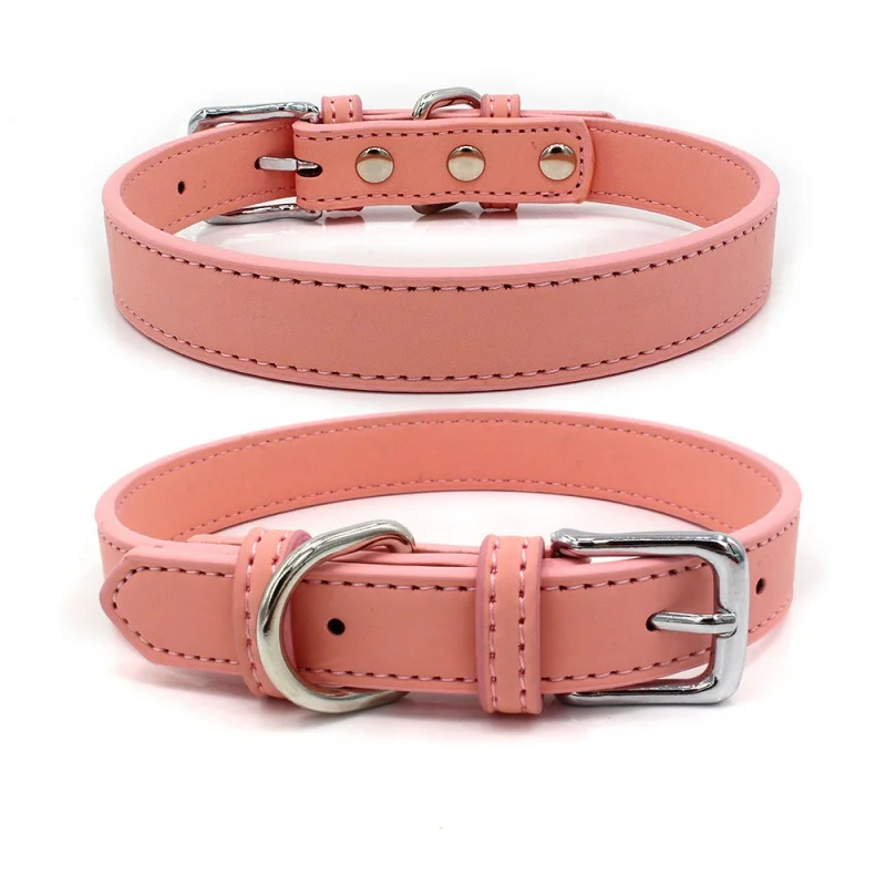 

Comfortable skin feel PU leather pet collar, small and medium-sized dog neck collar, cat collar, pet products
