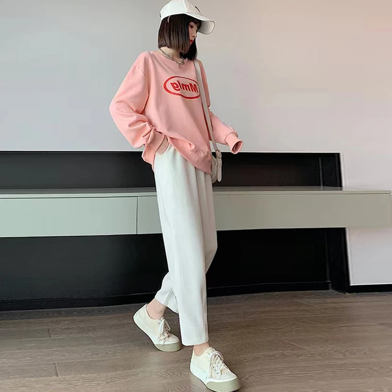 Зимние брюки для беременных женщин плотные теплые вельветовые до щиколотки с