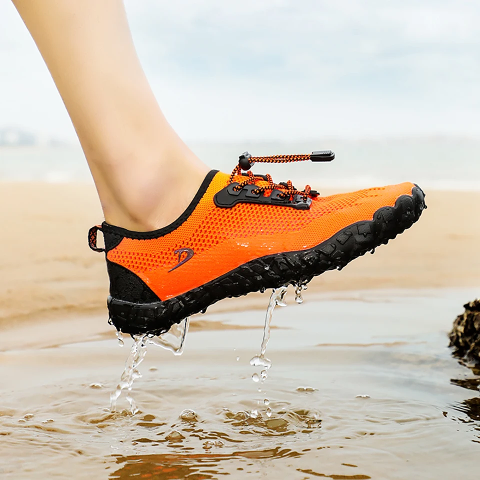 Loekeah Unisex Elastic Water Shoes Breathable Barefoot Wading Shoes Quick Drying Beach Aqua Sneakers Outdoor Upstream Footwear