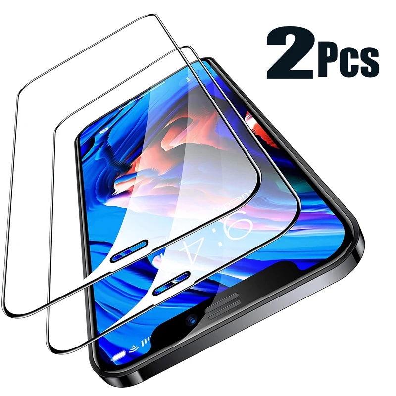 

1-2Pcs Protective Film Tempered Glass for IphoneX XR XS Max 11 12 13 Pro Max Glass on Iphone6 6s 7 8 Plus Screen Protector Glass