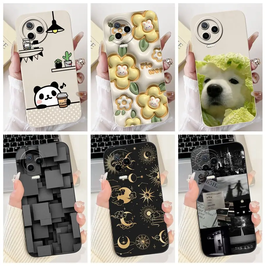 For Infinix Note 12 Pro 4G Case 2023 Back Cover X676C X676B Fashion Flower Soft Matte Phone Note12 Coque