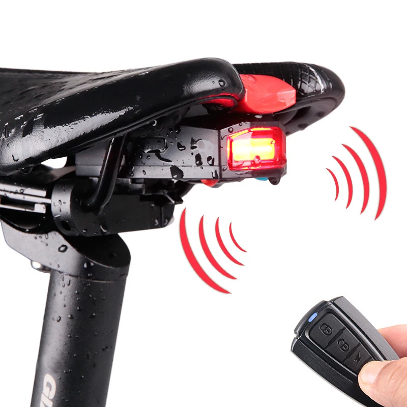 

1 Set Bicycle LED Tail Light Waterproof USB Charging Wireless Intelligent Remote Control Burglar Alarm Tail Lamp Bicycle Light