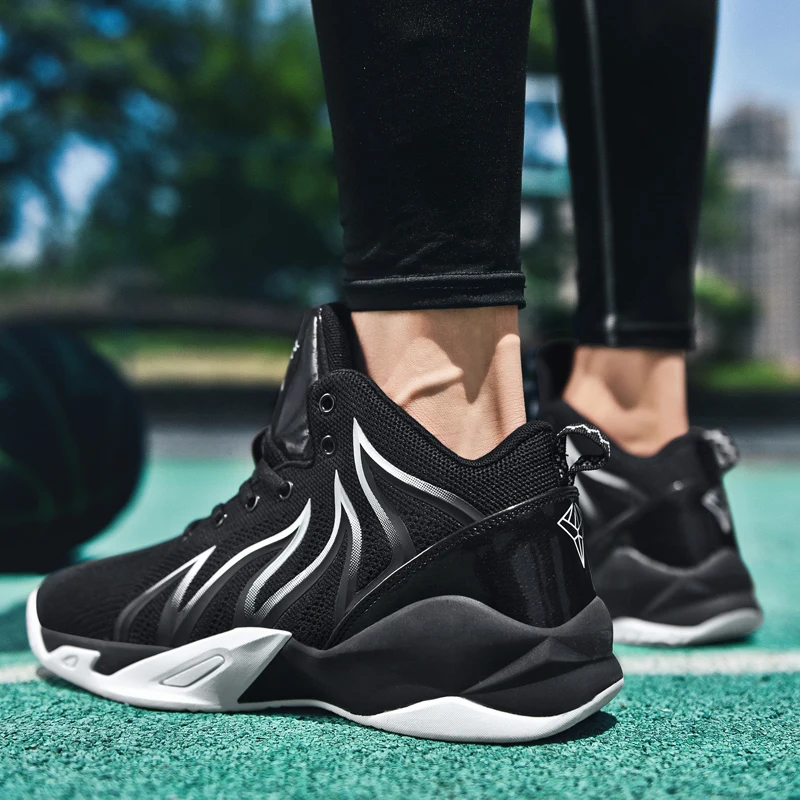 Men's Basketball Shoes Cushioning Durable Sole Sports Shoes Men Light Basketball Sneakers Non-slip Sneakers Women Gym Boots