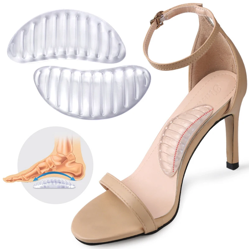 

Силиконовые вставки для обуви с поддержкой свода стопы, клиновидные подушечки для ног, облегчение боли, корректор плоскостопия для женщин и мужчин