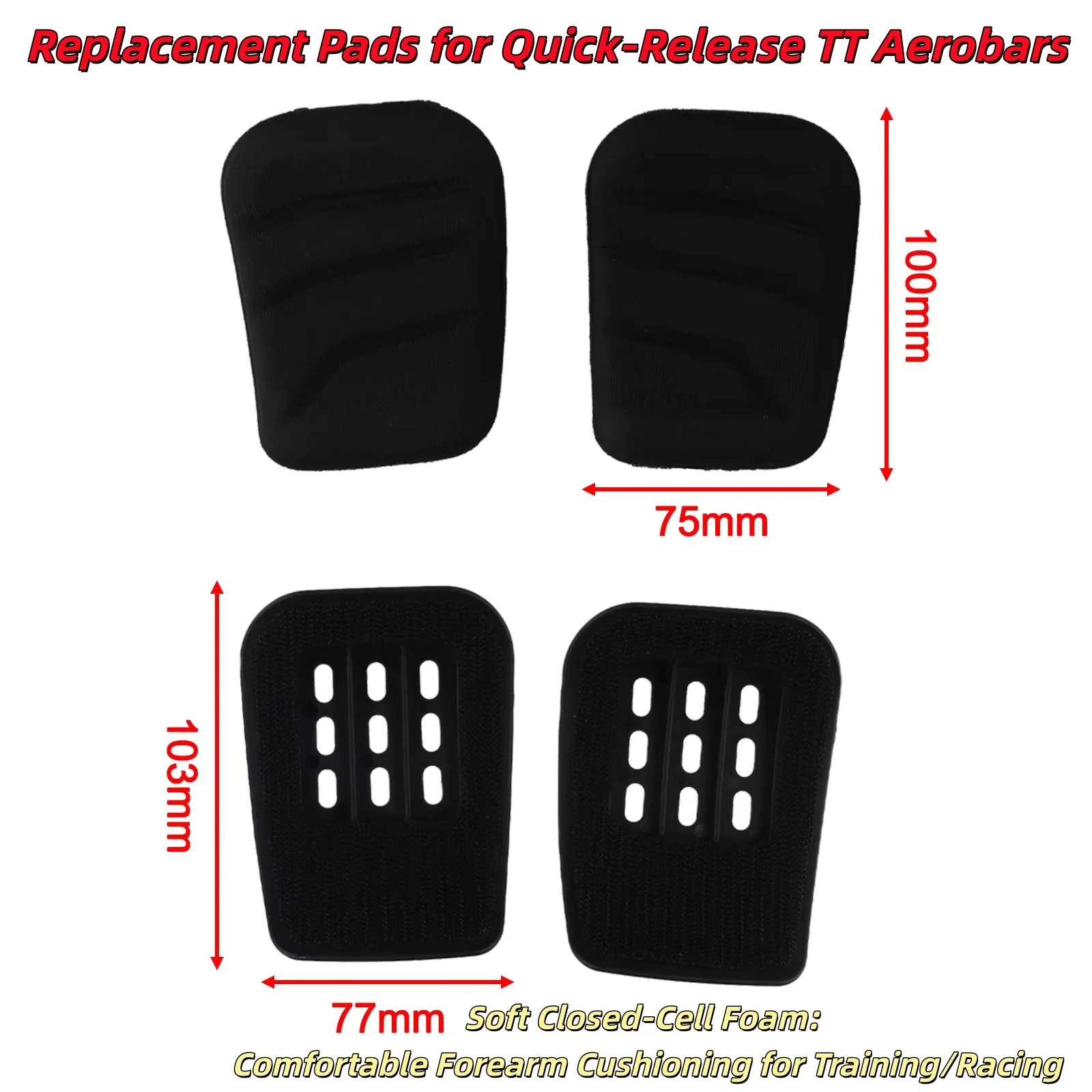 

Поролоновые подушечки для предплечий 103x77 мм, сменные накладки для аэробаров, компрессионная поддержка, простая установка, эргономичный дизайн