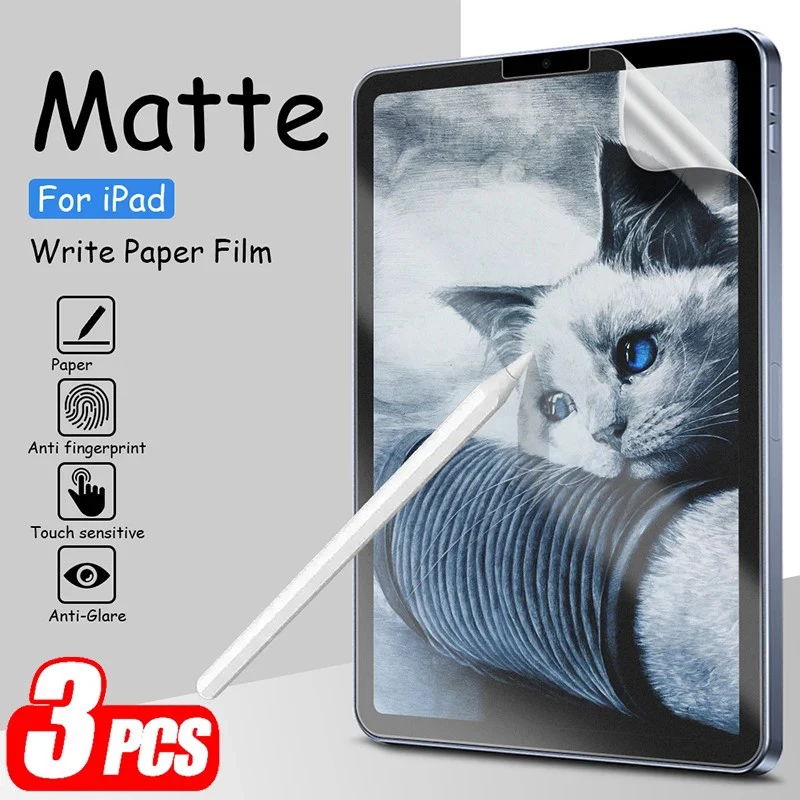 Пленка на ощупь для iPad Air 4 5 10 9 10th 2022 Pro 11 2021 2 7th 8th Mini 6 7 2018 пленка письма