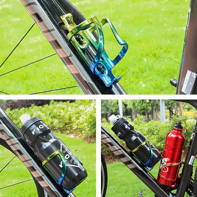 

One-piece Bicycle Colorful Bottle Cage Riding Equipment Strong Toughness Stable Lightweight Bottle Rack Bike Water Cup Holder