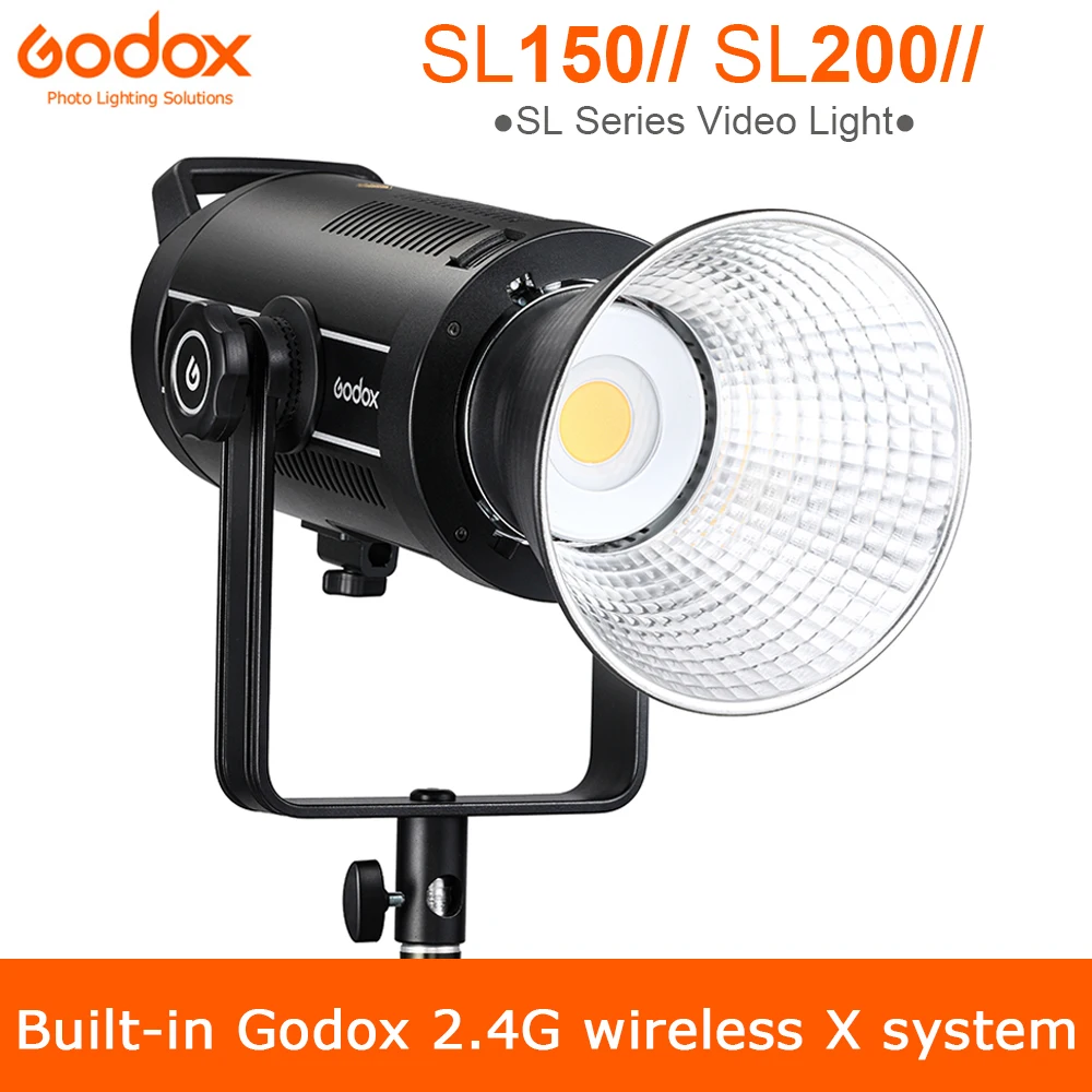 

Godox SL150II SL200II LED Video Light 150W 200W Bowens Mount Daylight Balanced 5600K 2.4G Wireless X Systemfor Interview