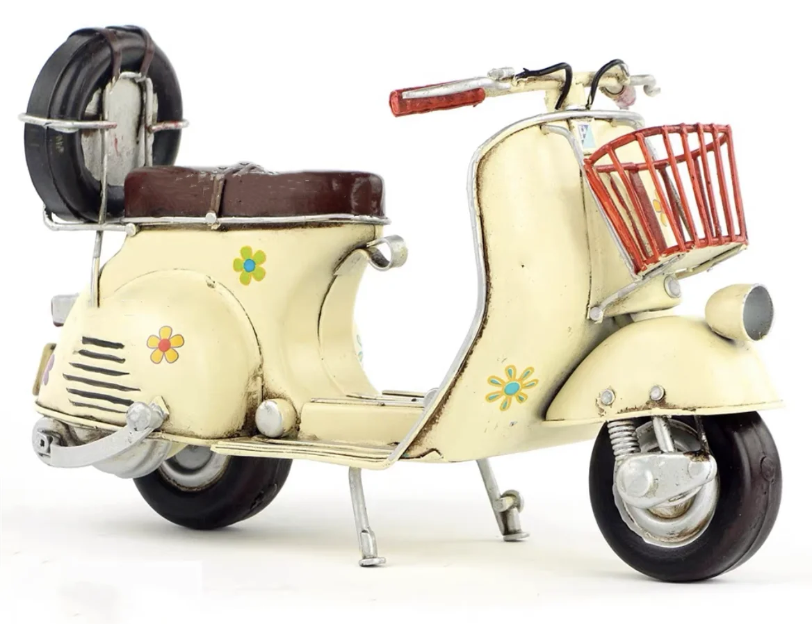 

Toys Antique Wrought Iron Metal Model Scooter Ornaments, Roman Holiday Motorcycle Ornaments