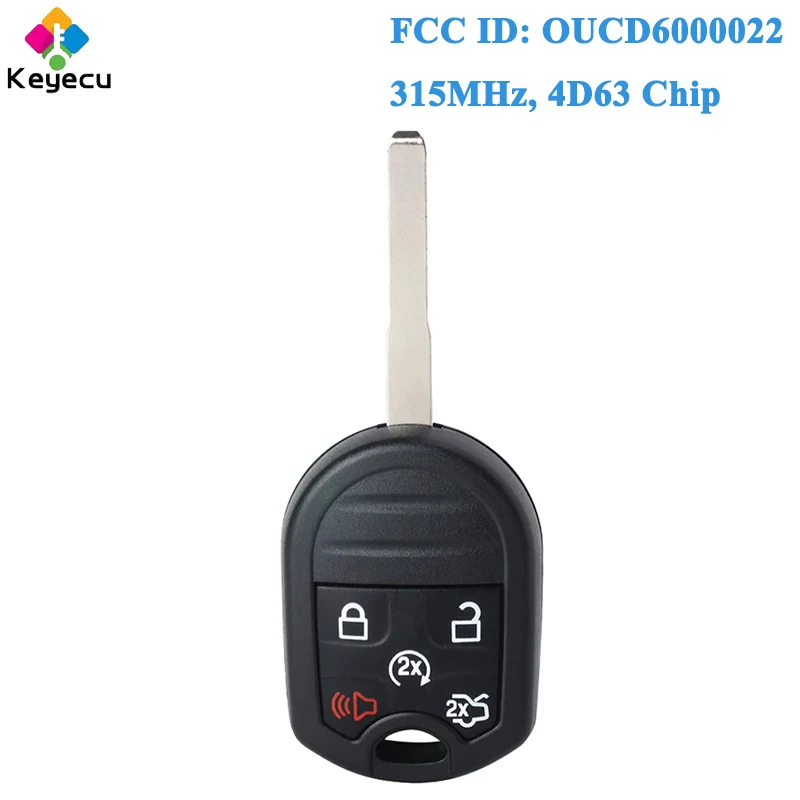 KEYECU Автомобильный Дистанционный ключ для Ford Edge Escape Taurus X 2007 2008 2009 2010 2011 2012 2013 - 2017 Fob
