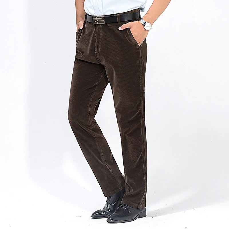 

Velvet cotton pants for a casual look