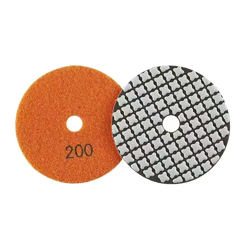 5Pc 4 inch 100mm Diamond Dry Grinding Pad Stone Polishing Disc For Marble Granite Tile Quartz Abrasive Tool For Floor Renovation