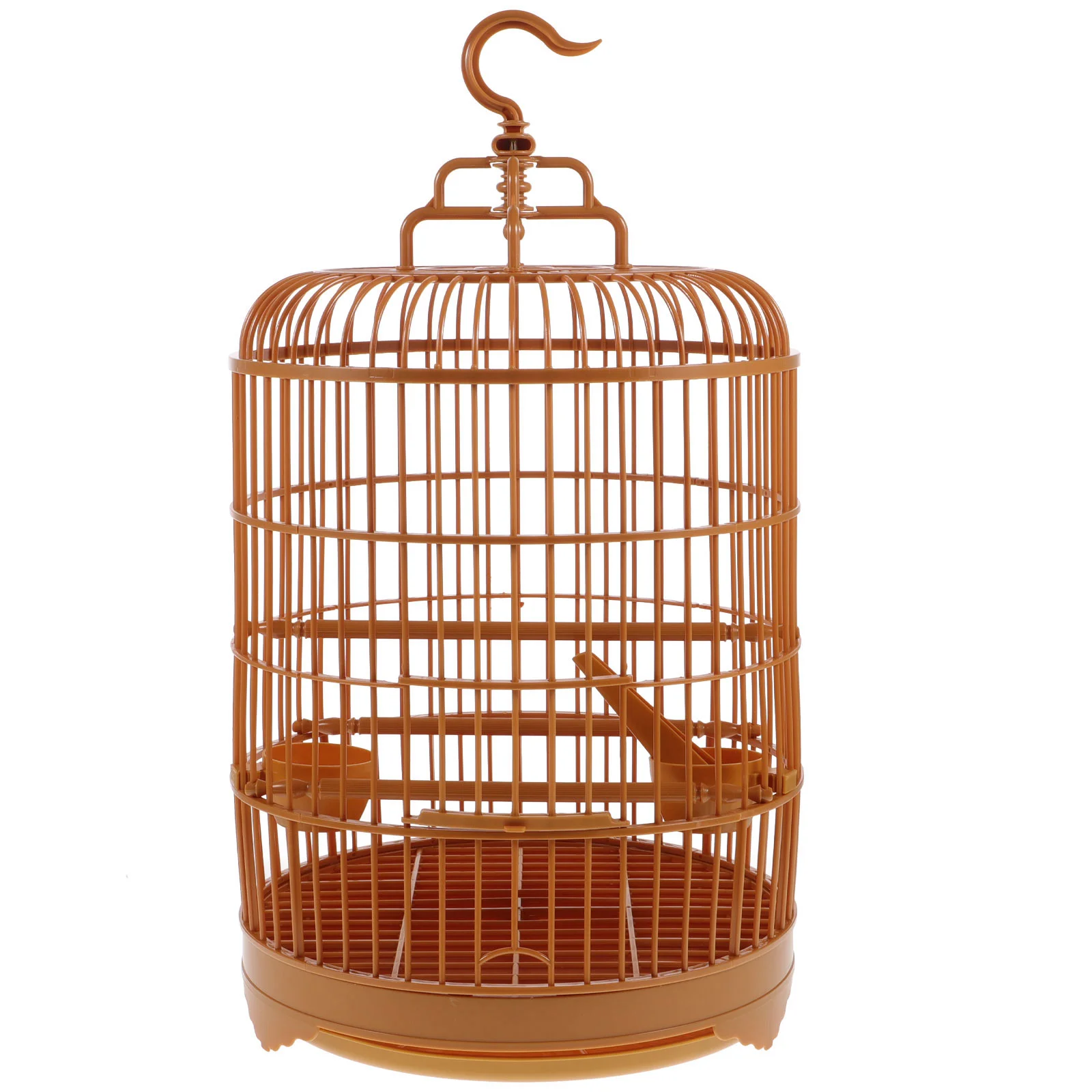 

1 Set Round Bird Cage Plastic Parrot Parakeet Budgie Lovebird Cockatiel Cage