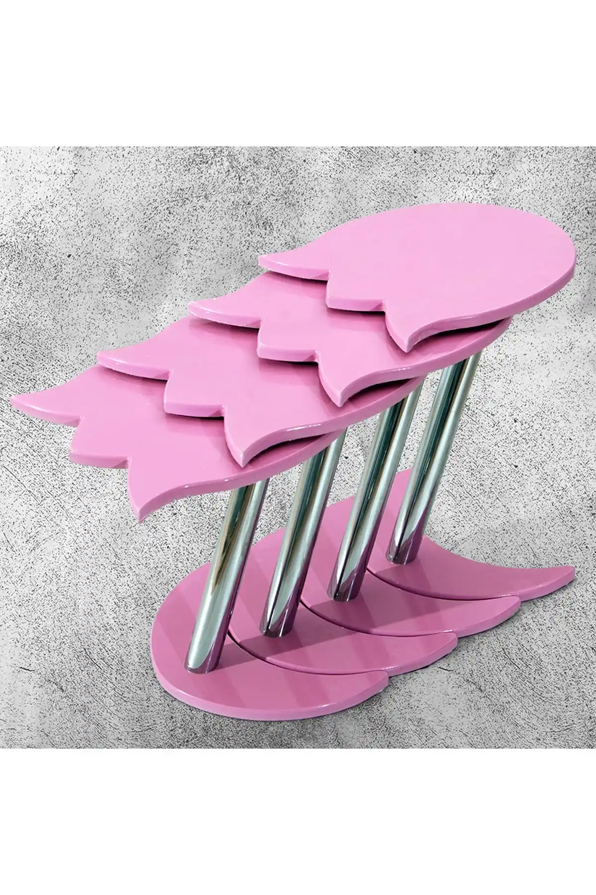 

Modern 4 Pcs Lalezar Zigon coffee table-Pink coffee tables table basse furniture living room table