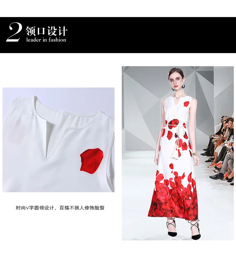 Кружевное платье без рукавов с V-образным вырезом и принтом |