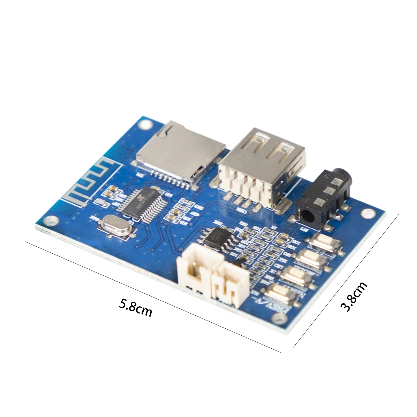 Фото Плата декодера YJCO TF Card USB Bluetooth поддерживает декодирование MP3, WMA, WAV и FLAC без потерь качества. №3