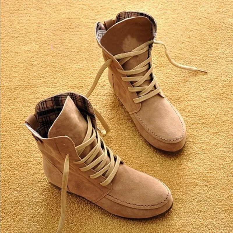 

Autumn/winterEnglish style Martin boots flatankle boots women's single boots students large size women's shoes motorcycle boots