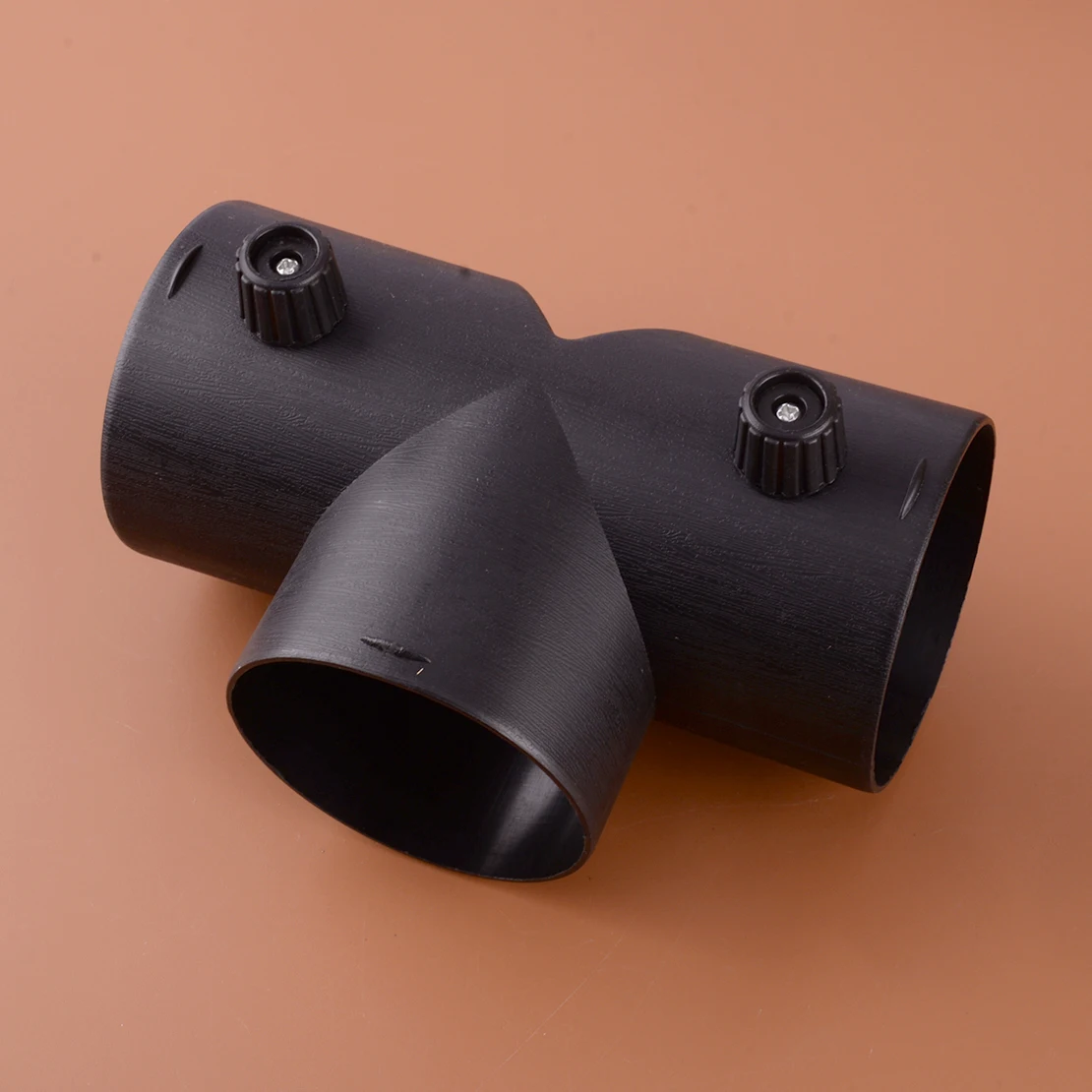 

75mm Pipe Ducting T Piece Warm Air Outlet Vent Hose Black Plastic Fit for Eberspacher Webasto Diesel Heater