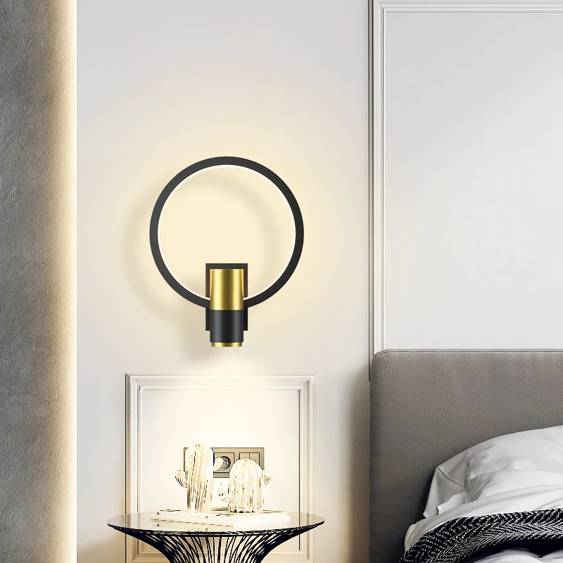 Wall Lamps Bedroom Bedside Lamp Nordic Creative Living Room Sofa Background Spotlight Modern Minimalist Aisle Corridor Lights