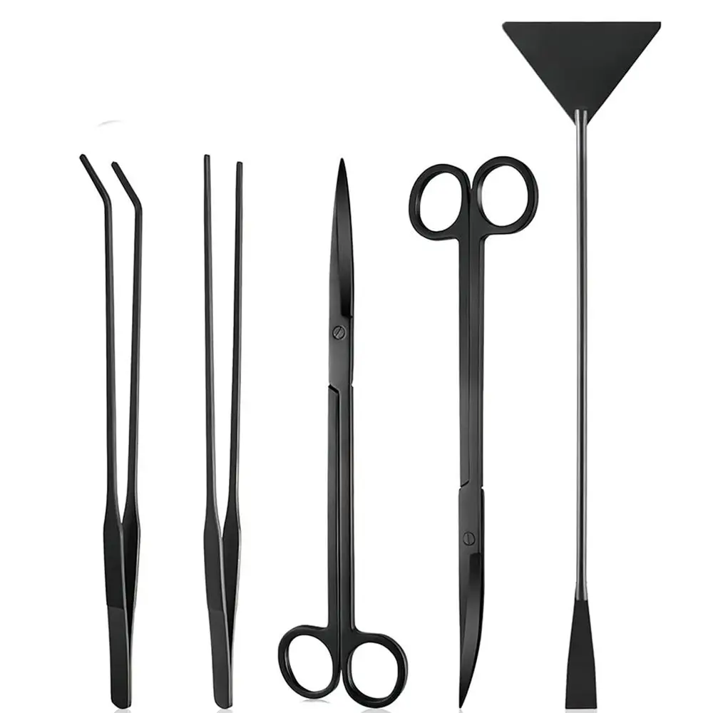 Инструмент для аквариума длинный пинцет ножницы лопатка 4 в 1 из нержавеющей