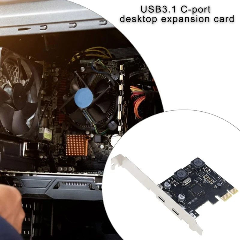 Фото Две экспресс-карты USB Type C 3.1 Gen1 для настольных компьютеров с системой UASP и быстрой передачей данных №3