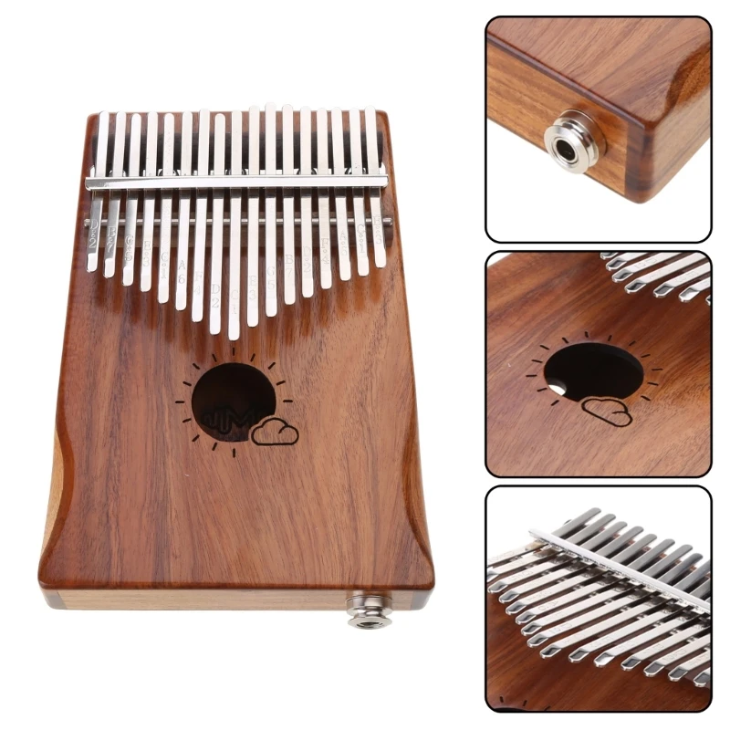 17 для клавишных инструментов Kalimba Mbira Sanza Thumb Piano Pocket Size начинающих