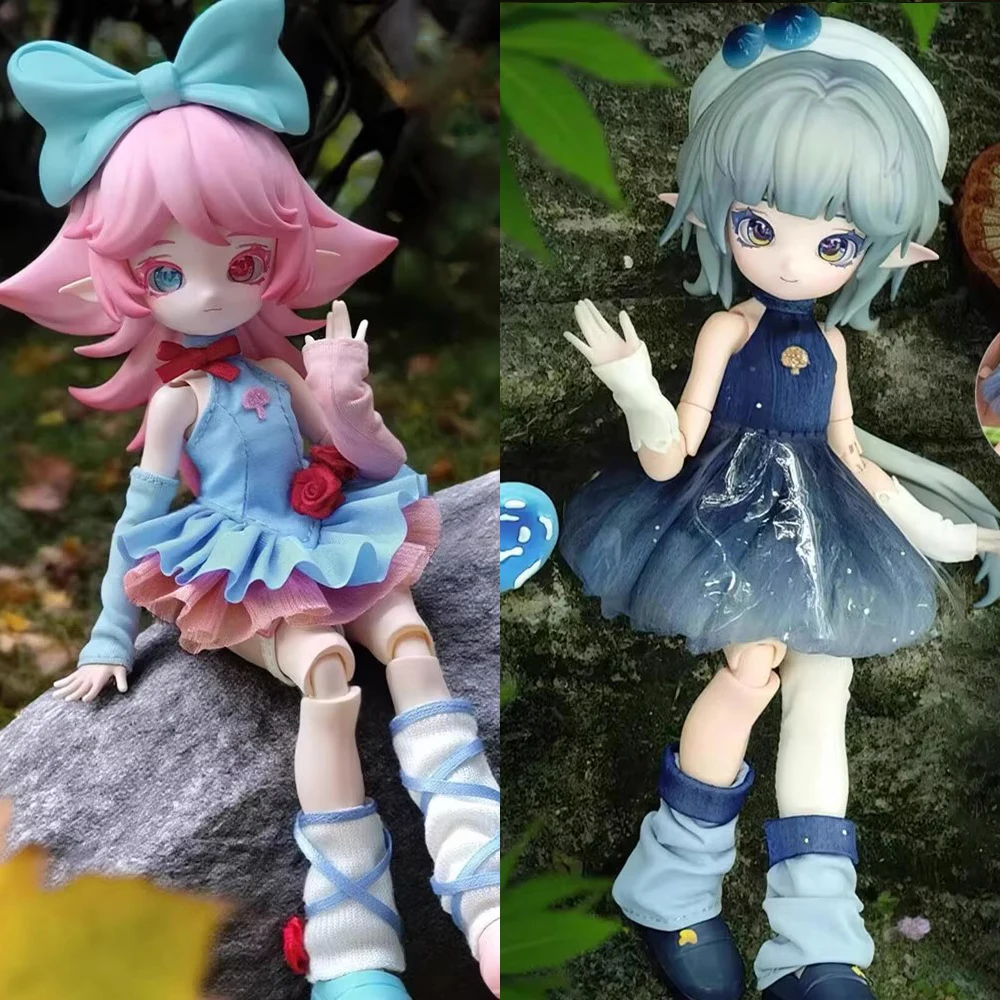 Фото Оригинальная коллекционная кукла-фигурка BJD 1/12 в коробке-сюрпризе, с подвижными суставами, в виде гриба, аниме-персонаж, игрушка-украшение, подарок для мальчиков и девочек, в наличии №4