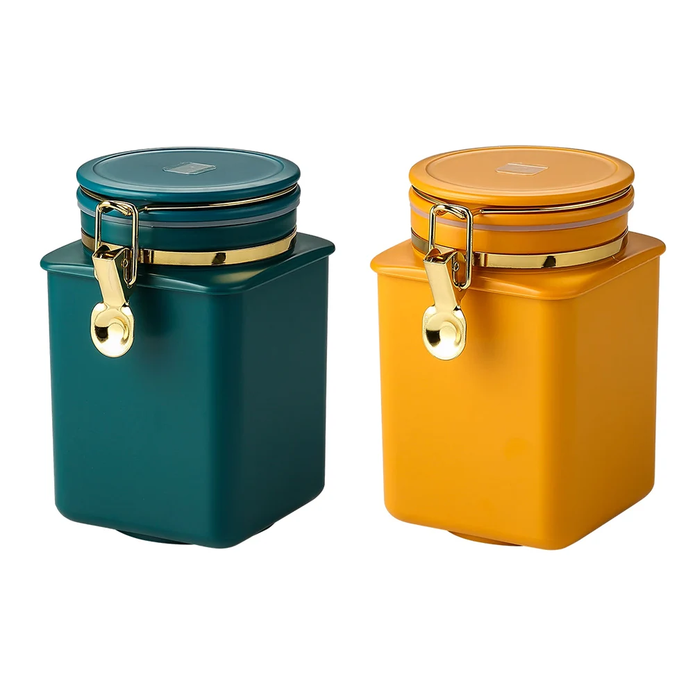 

Емкость для кофейных зерен с ложкой, универсальные влагостойкие контейнеры для хранения сушеных фруктов, орехов, закусок, конфет, сладостей...