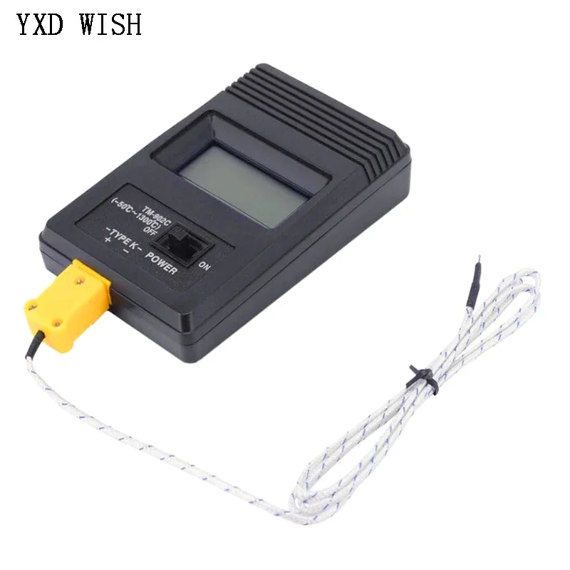 

Флуоресцентный цифровой Стандартный измеритель температуры от-50 °C до 1300C TM902C, Цифровой Датчик Термометра типа K + флуоресцентная термопара