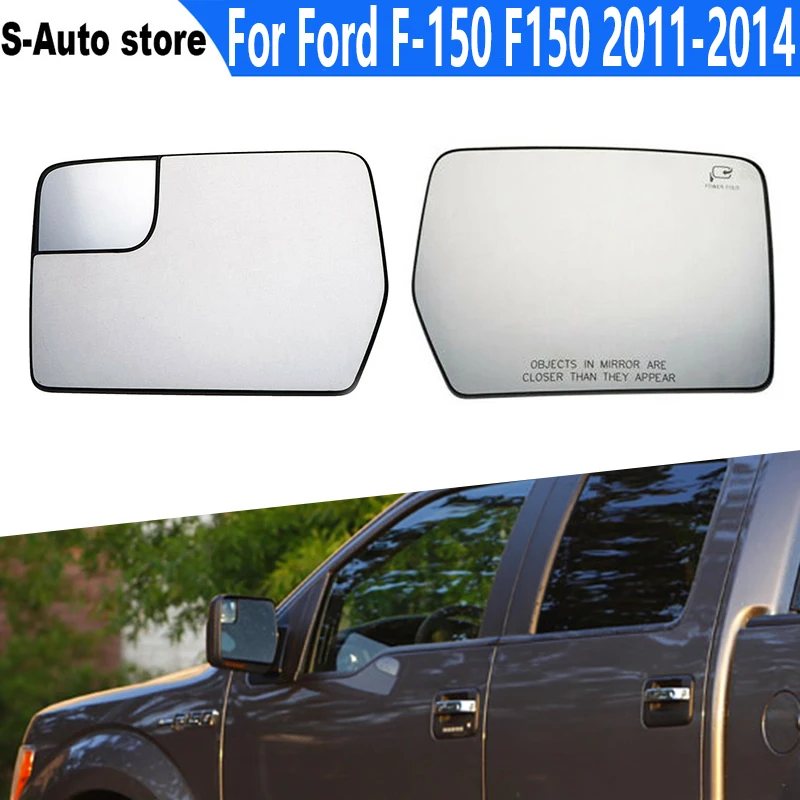 

Rear view mirror lens For Ford F-150 F150 2011 2012 2013 2014 Heated Side Wing Rear view Mirror Glass BL3Z17K707D BL3Z17K707C